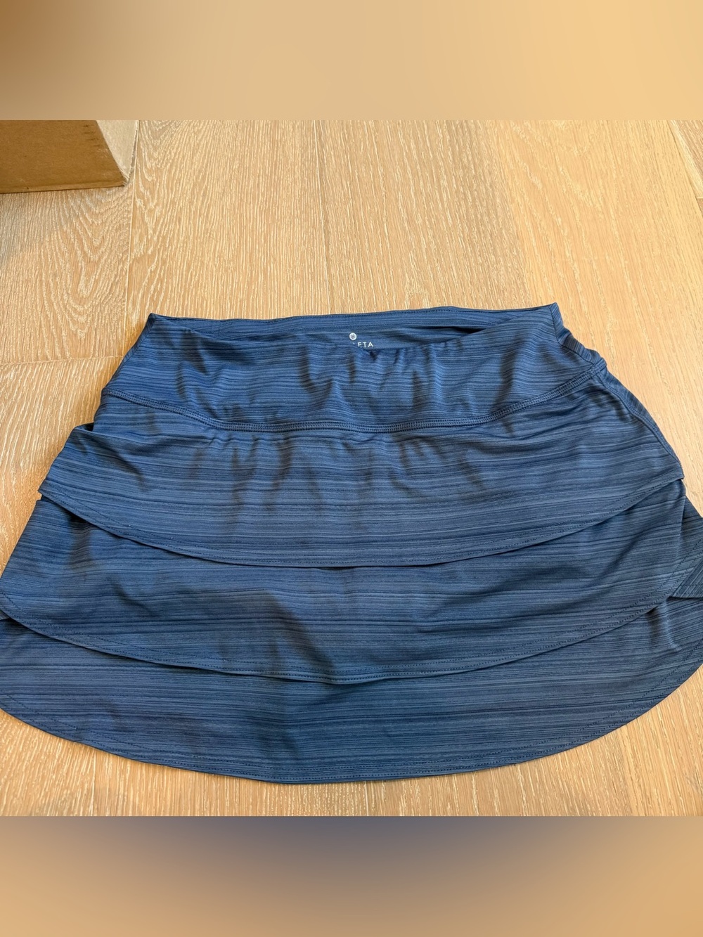 Athleta Women’s Blue Tiered Tennis Skirt with Built-In Shorts